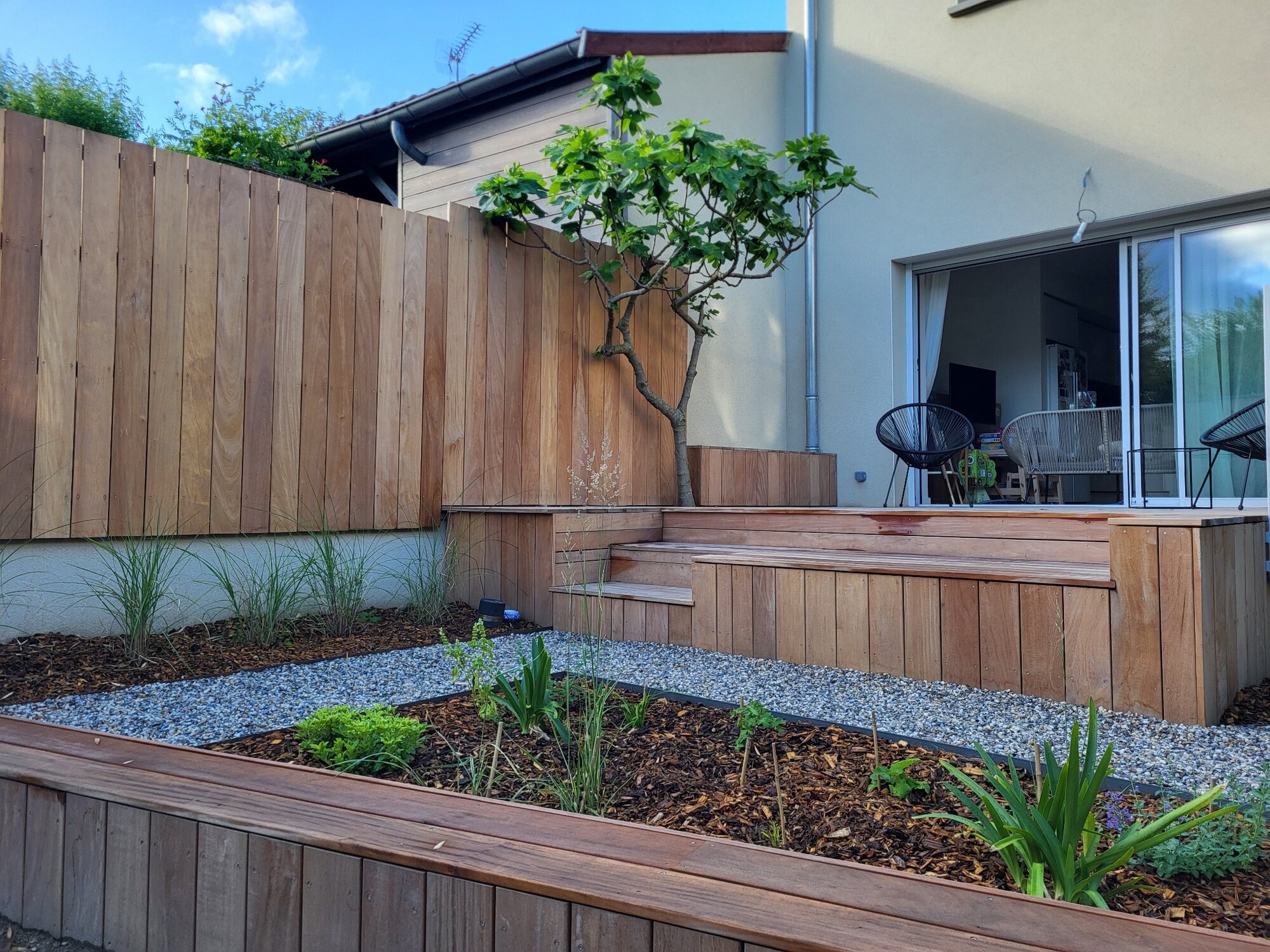 Terrasse en Garapa à Bron